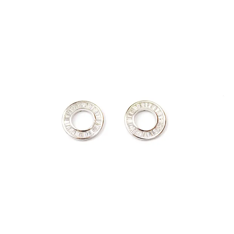 Aretes Aro Cristales Baguette
