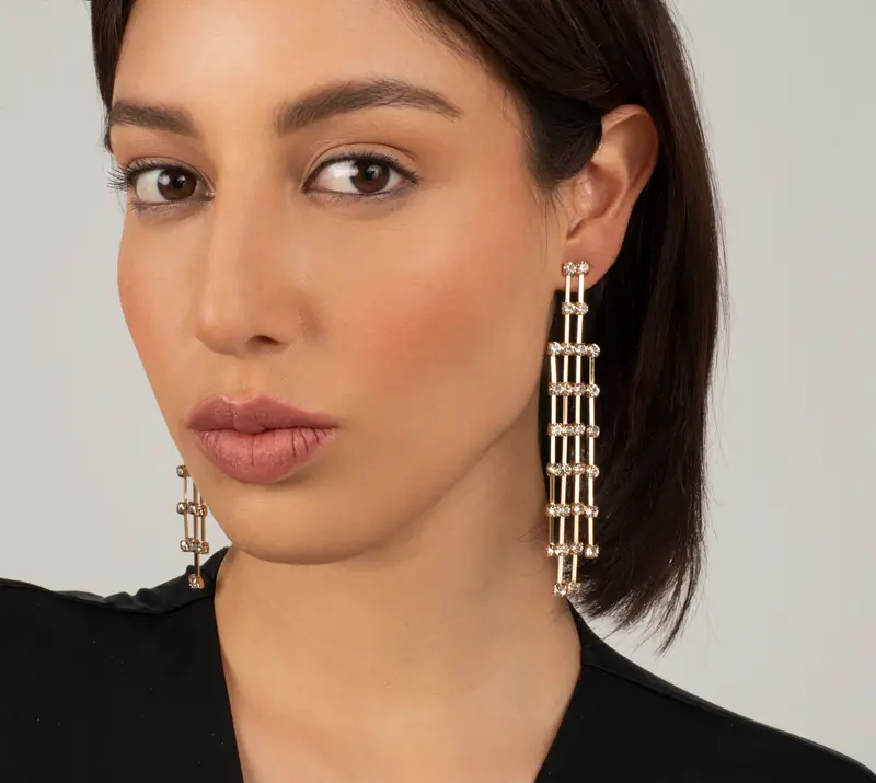 Aretes Cristales 4 Líneas