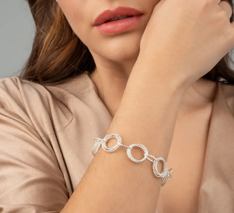 Pulsera Aros Plata